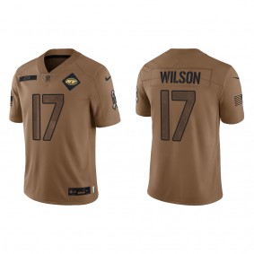 Men's New York Jets Garrett Wilson Brown 2023 NFL Salute To Service Limited Jersey