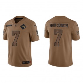 Men's New England Patriots JuJu Smith-Schuster Brown 2023 NFL Salute To Service Limited Jersey