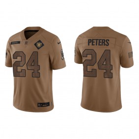 Men's Las Vegas Raiders Marcus Peters Brown 2023 NFL Salute To Service Limited Jersey