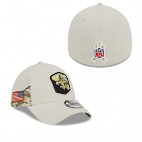 Men's New Orleans Saints Stone 2023 NFL Salute To Service 39THIRTY Flex Hat