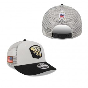 Men's New Orleans Saints Stone Black 2023 NFL Salute To Service Low Profile 9FIFTY Snapback Hat