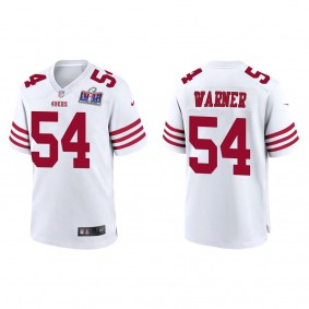 Men's Fred Warner San Francisco 49ers White Super Bowl LVIII Game Jersey