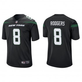 Men's New York Jets Aaron Rodgers Black Game Jersey