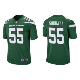 Men's New York Jets Chazz Surratt Green Game Jersey