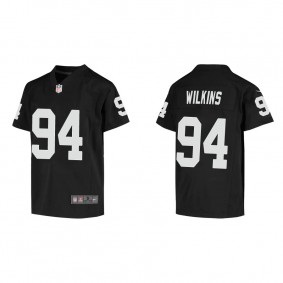 Youth Las Vegas Raiders Christian Wilkins Black Game Jersey