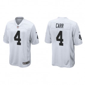 Men's Las Vegas Raiders Derek Carr White Game Jersey