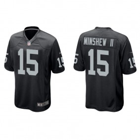 Men's Las Vegas Raiders Gardner Minshew II Black Game Jersey