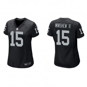 Women's Las Vegas Raiders Gardner Minshew II Black Game Jersey