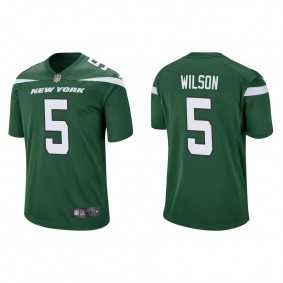 Men's New York Jets Garrett Wilson Green Game Jersey