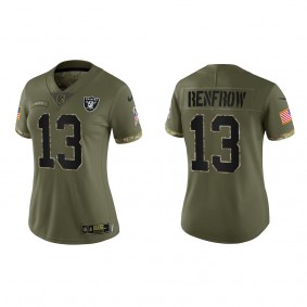 Hunter Renfrow Women's Las Vegas Raiders Olive 2022 Salute To Service Limited Jersey