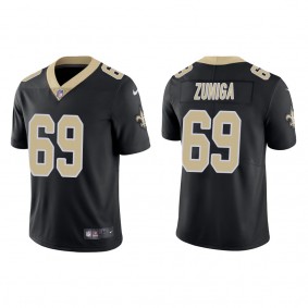 Men's New Orleans Saints Jabari Zuniga Black Vapor Limited Jersey