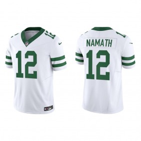 Joe Namath Men's New York Jets White Legacy Vapor F.U.S.E. Limited Jersey