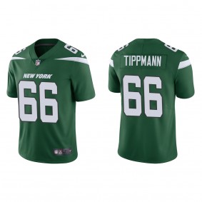 Men's New York Jets Joe Tippmann Green 2023 NFL Draft Vapor Limited Jersey