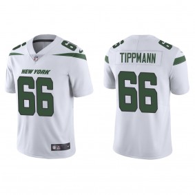 Men's New York Jets Joe Tippmann White 2023 NFL Draft Vapor Limited Jersey