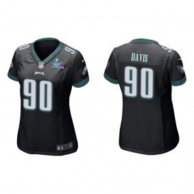 Jordan Davis Women's Philadelphia Eagles Super Bowl LVII Black Game Jersey