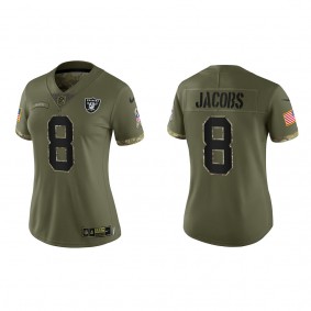 Josh Jacobs Women's Las Vegas Raiders Olive 2022 Salute To Service Limited Jersey