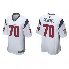 Men's Houston Texans Juice Scruggs White 2023 NFL Draft Game Jersey