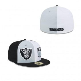Men's Las Vegas Raiders Gray Black 2023 Sideline 59FIFTY Fitted Hat