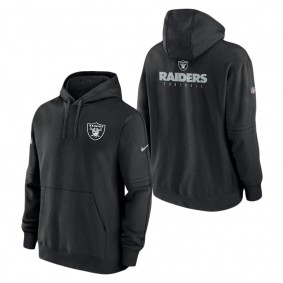 Men's Las Vegas Raiders Nike Black Sideline Club Fleece Pullover Hoodie