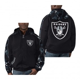 Men's Las Vegas Raiders Starter Black Thursday Night Gridiron Full-Zip Hoodie