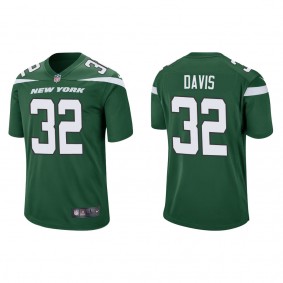 Men's Isaiah Davis New York Jets Green Game Jersey