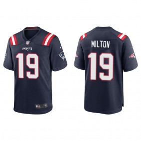 Men's Joe Milton New England Patriots Navy Game Jersey