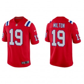 Men's Joe Milton New England Patriots Red Alternate Game Jersey