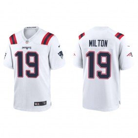 Men's Joe Milton New England Patriots White Game Jersey