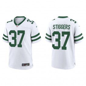 Men's Qwan'tez Stiggers New York Jets White Legacy Game Jersey