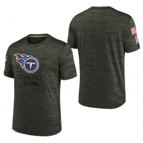 Men's Tennessee Titans Brown 2022 Salute to Service Velocity Team T-Shirt