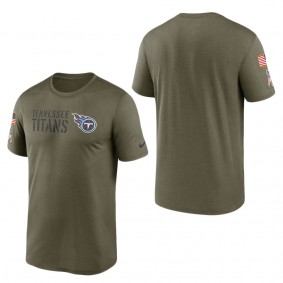Men's Tennessee Titans Olive 2022 Salute to Service Legend Team T-Shirt