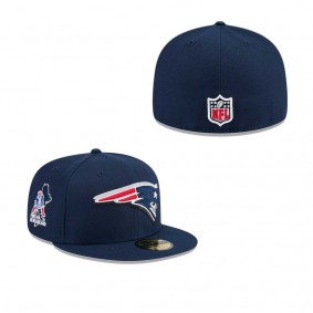 Men's New England Patriots Navy 2024 NFL Draft 59FIFTY Fitted Hat