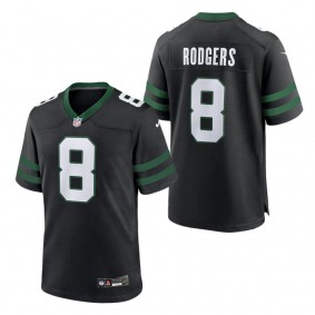 Men's New York Jets Aaron Rodgers Legacy Black Alternate Game Jersey