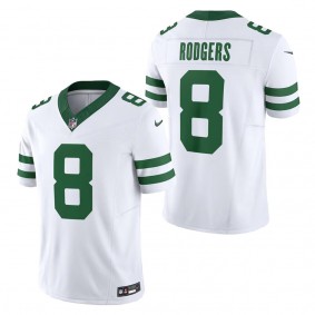 Men's New York Jets Aaron Rodgers White Legacy Vapor F.U.S.E. Limited Jersey