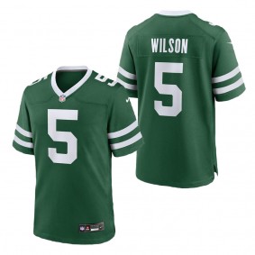 Men's New York Jets Garrett Wilson Legacy Green Game Jersey