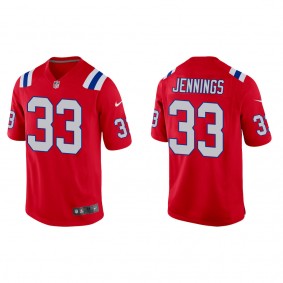 Men's New England Patriots Anfernee Jennings Red Alternate Game Jersey