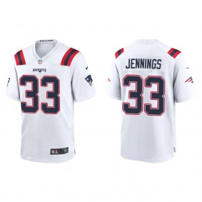 Men's New England Patriots Anfernee Jennings White Game Jersey