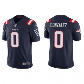 Men's New England Patriots Christian Gonzalez Navy 2023 NFL Draft Vapor Limited Jersey