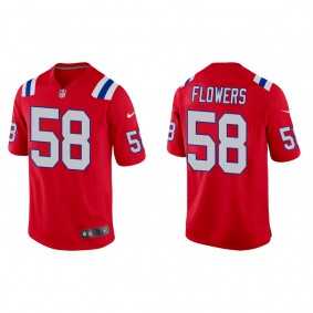 Men's New England Patriots Trey Flowers Red Alternate Game Jersey