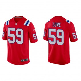 Men's New England Patriots Vederian Lowe Red Alternate Game Jersey