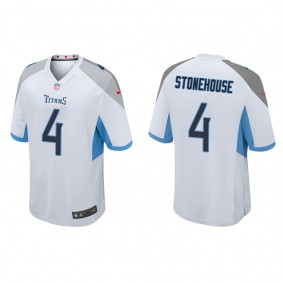 Men's Ryan Stonehouse Tennessee Titans White Game Jersey