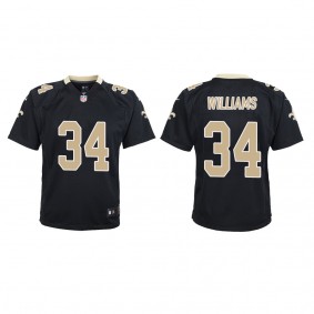 Youth New Orleans Saints Darrel Williams Black Game Jersey