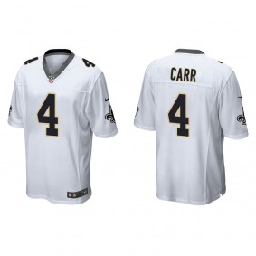 Men's New Orleans Saints Derek Carr White Game Jersey