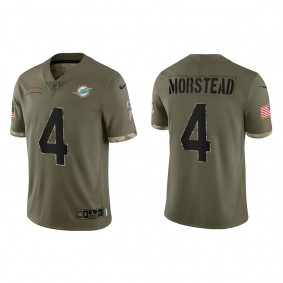Thomas Morstead Miami Dolphins Olive 2022 Salute To Service Limited Jersey
