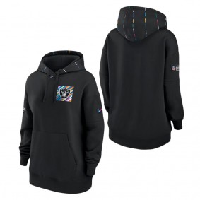 Women's Las Vegas Raiders Black 2023 Crucial Catch Club Pullover Hoodie