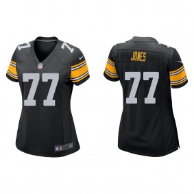 Women's Pittsburgh Steelers Broderick Jones Black 2023 NFL Draft Game Jersey