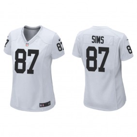 Women's Las Vegas Raiders Cam Sims White Game Jersey