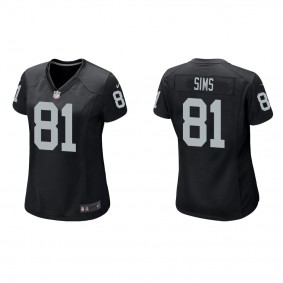 Women's Cam Sims Las Vegas Raiders Black Game Jersey