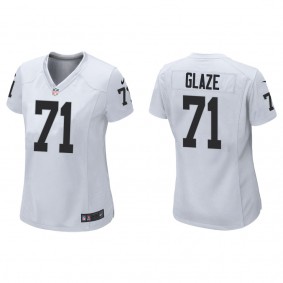 Women's Delmar Glaze Las Vegas Raiders White Game Jersey