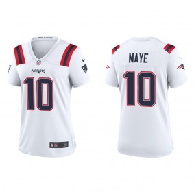 Women's Drake Maye New England Patriots White Game Jersey